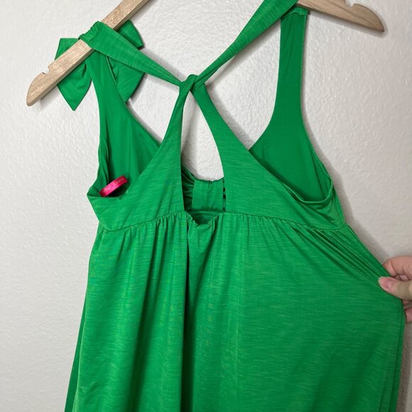 Betsey Johnson Swim Kelly Green Retro Swim Cover Dress M-L - Picture 9 of 9